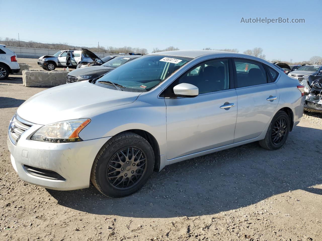 2015 Nissan Sentra S Silver vin: 3N1AB7AP2FL687094