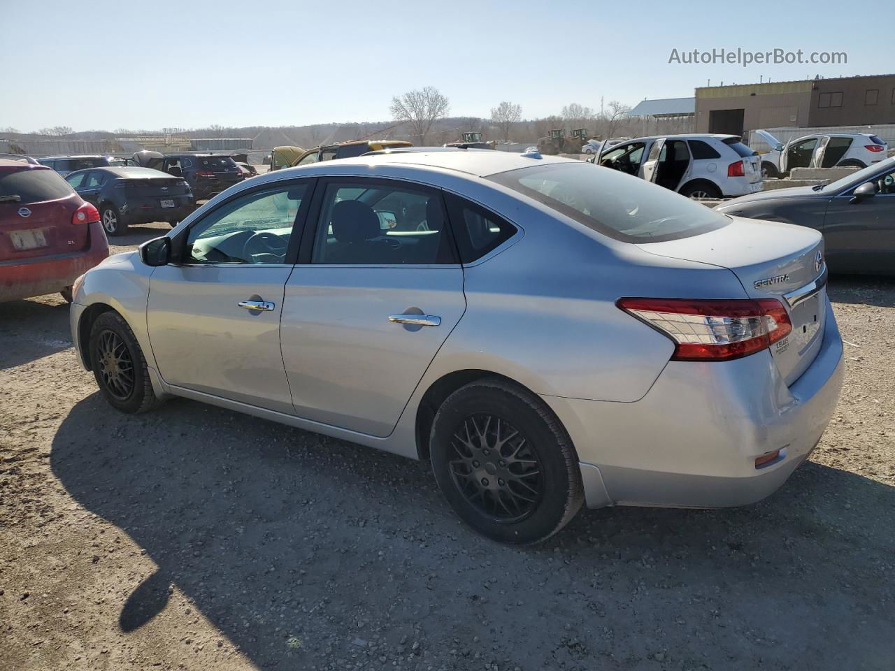 2015 Nissan Sentra S Серебряный vin: 3N1AB7AP2FL687094