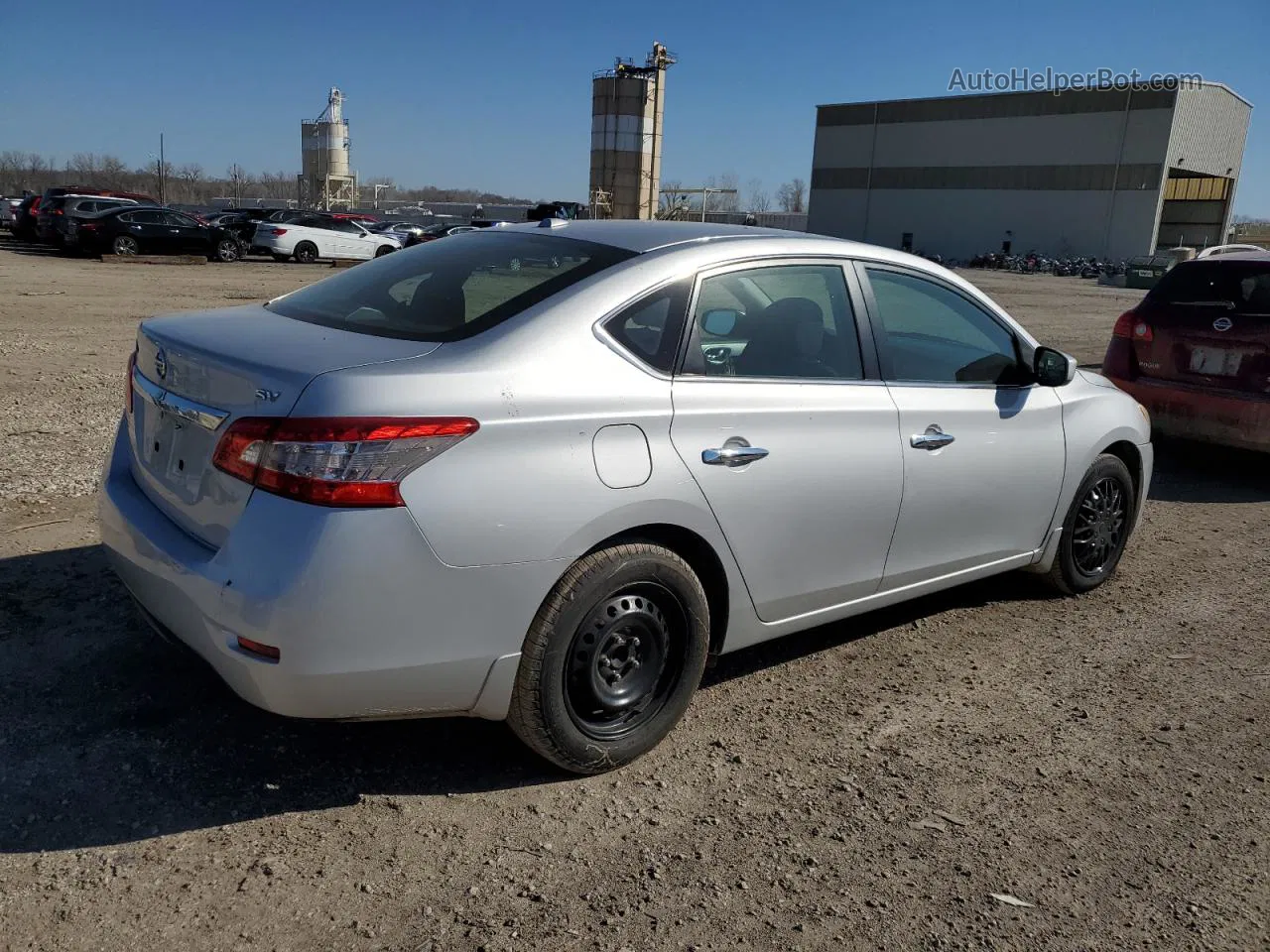 2015 Nissan Sentra S Серебряный vin: 3N1AB7AP2FL687094