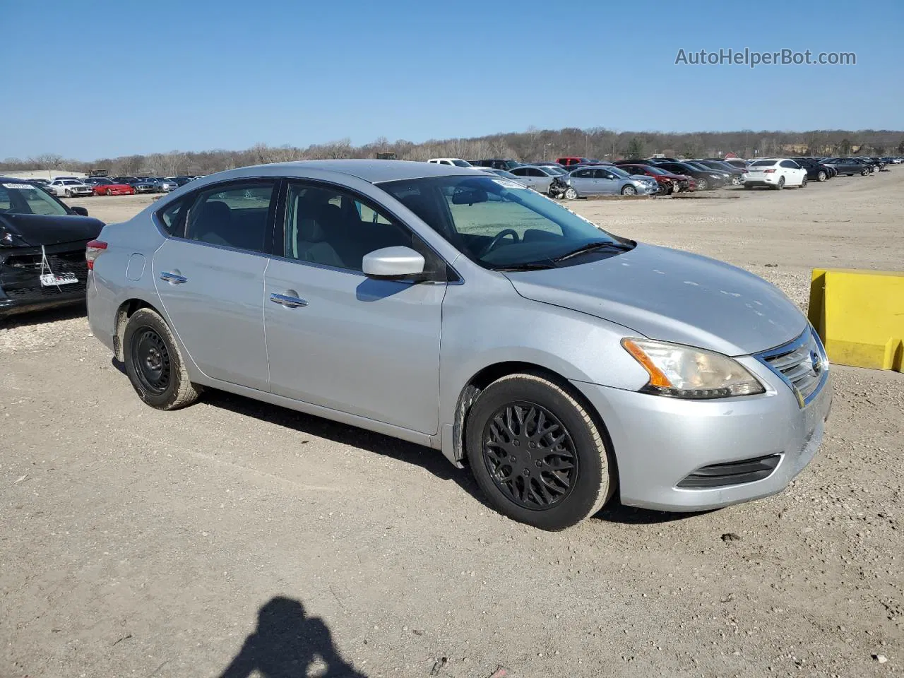 2015 Nissan Sentra S Серебряный vin: 3N1AB7AP2FL687094