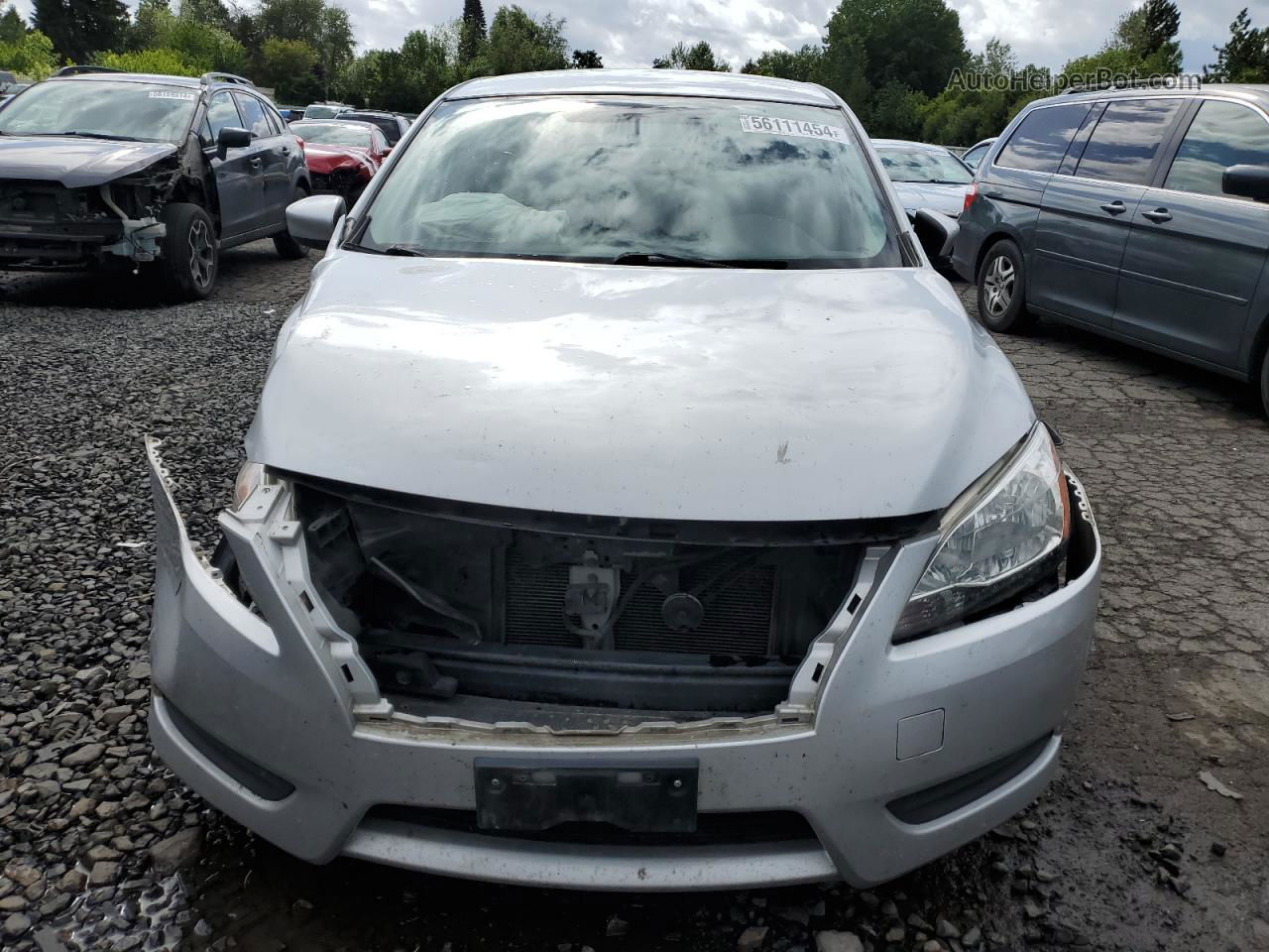 2015 Nissan Sentra S Silver vin: 3N1AB7AP2FL691081