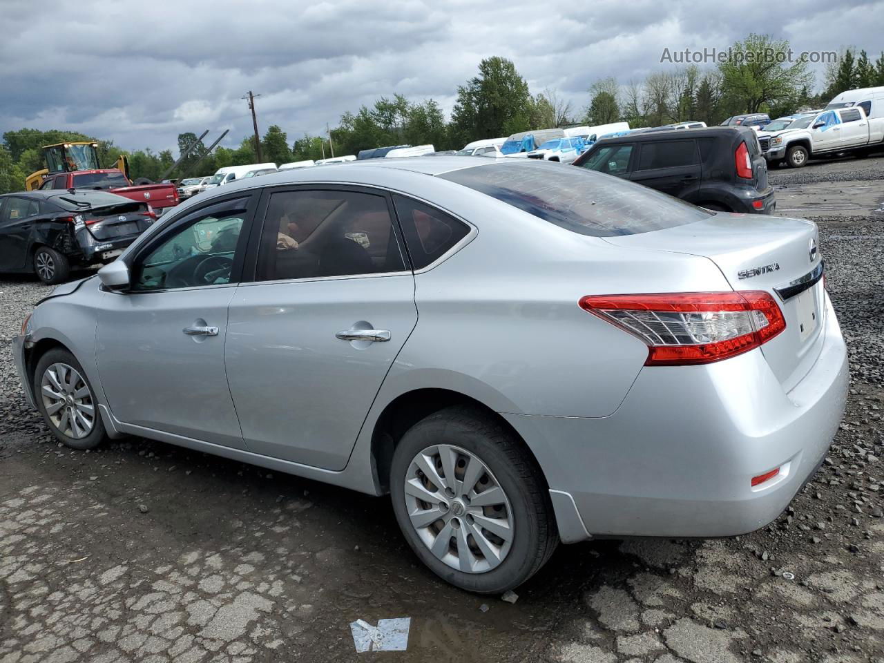 2015 Nissan Sentra S Silver vin: 3N1AB7AP2FL691081