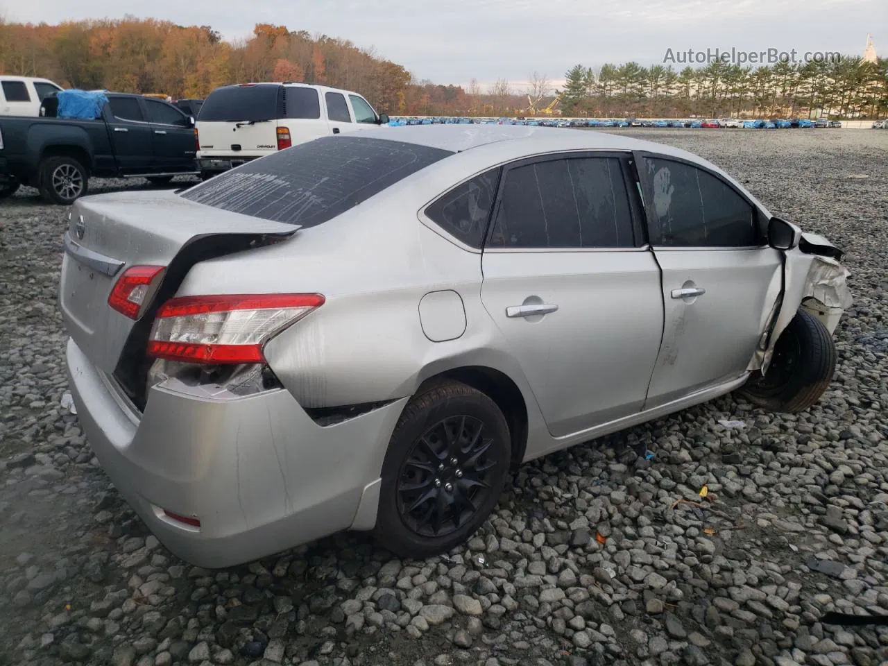 2015 Nissan Sentra S Silver vin: 3N1AB7AP2FY231356