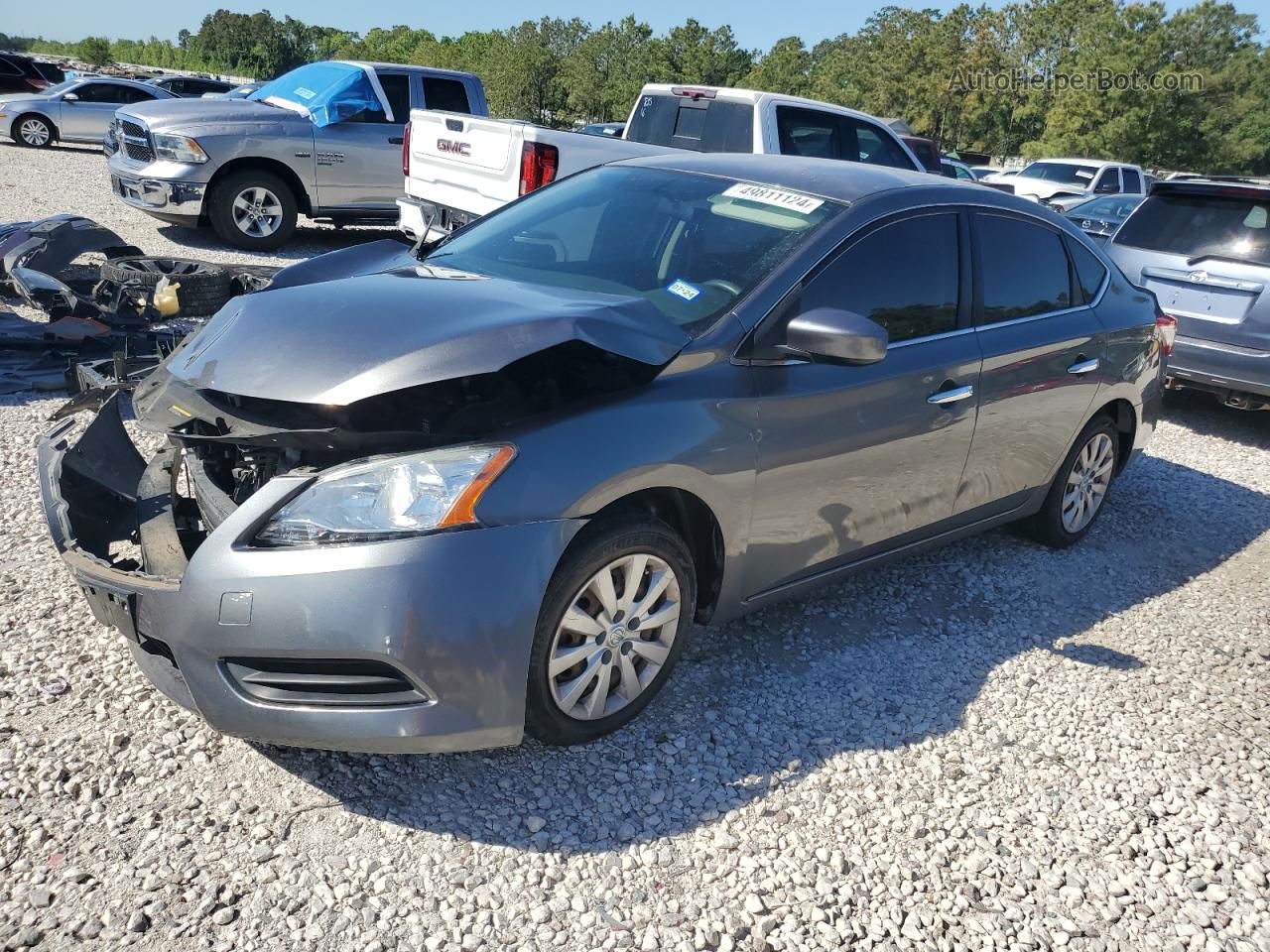 2015 Nissan Sentra S Gray vin: 3N1AB7AP2FY269900