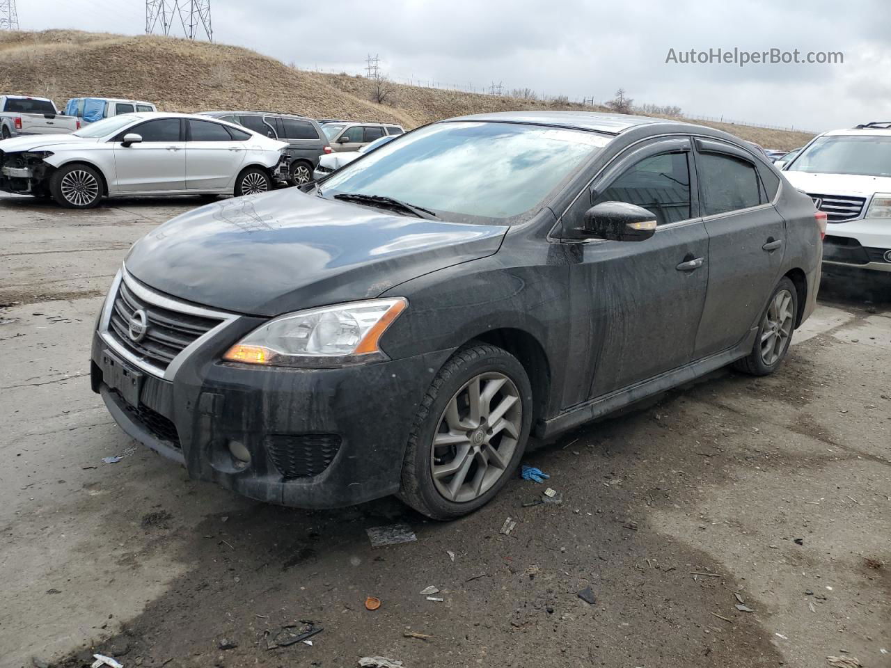 2015 Nissan Sentra S Black vin: 3N1AB7AP2FY275356