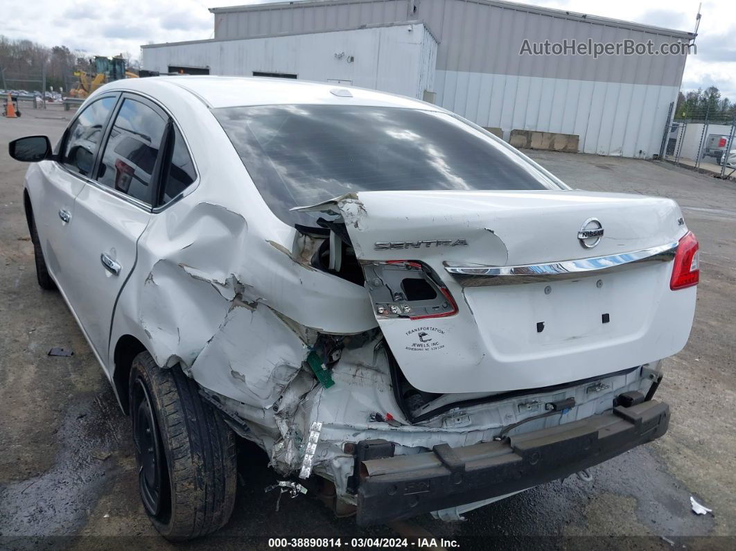 2015 Nissan Sentra Sv White vin: 3N1AB7AP2FY291931