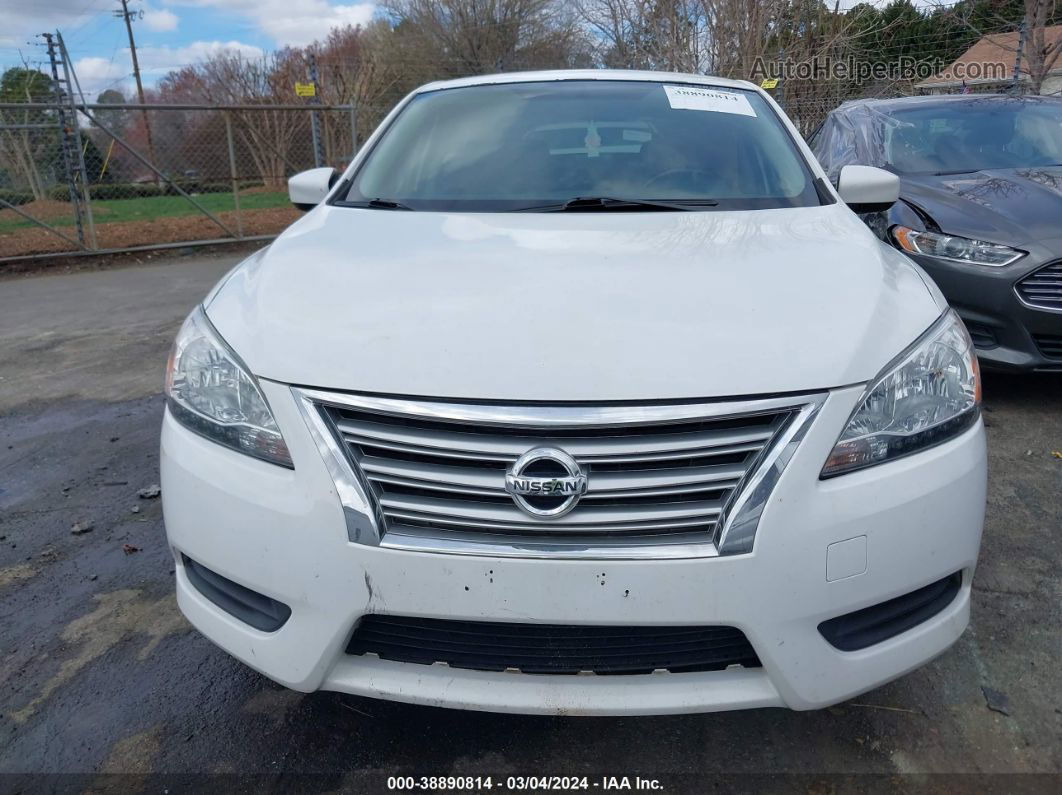 2015 Nissan Sentra Sv White vin: 3N1AB7AP2FY291931