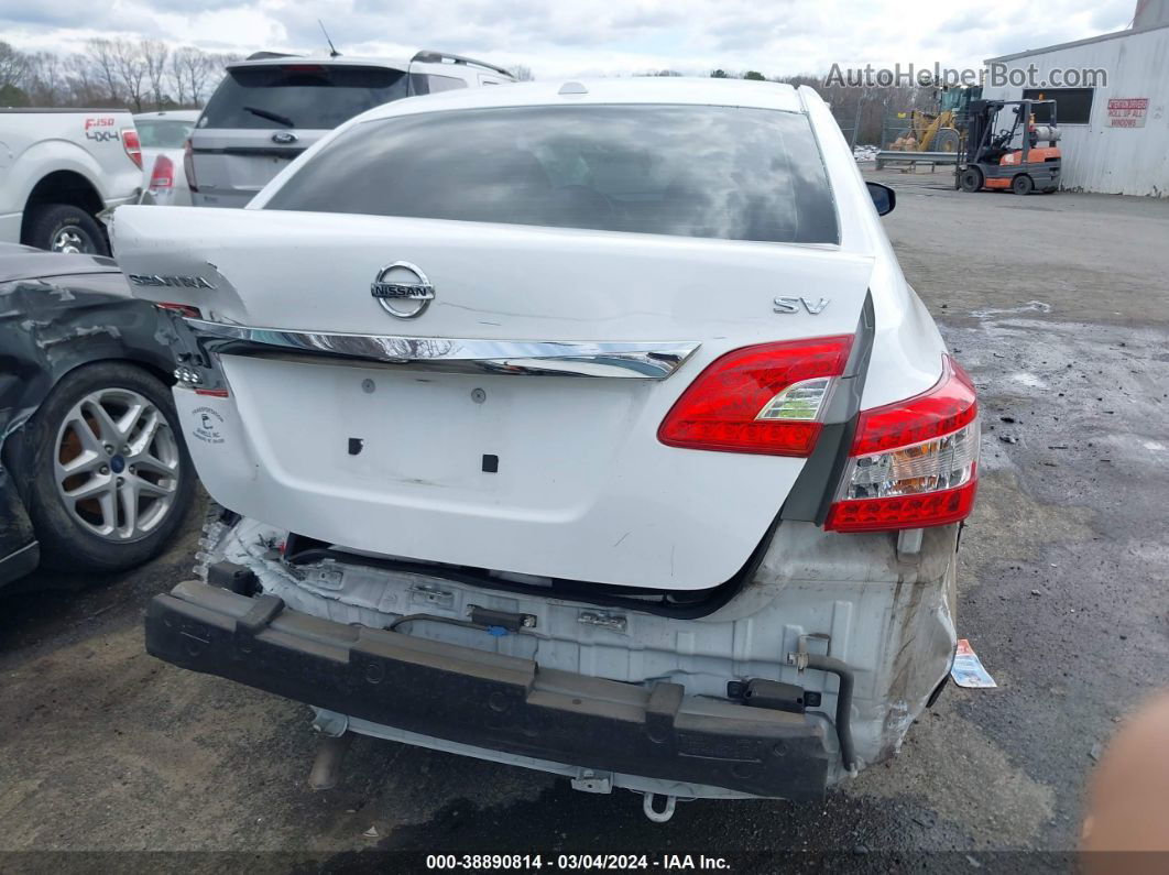 2015 Nissan Sentra Sv White vin: 3N1AB7AP2FY291931