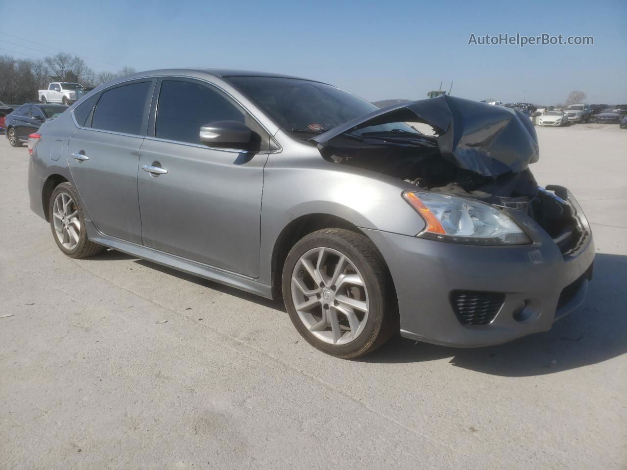 2015 Nissan Sentra S Серый vin: 3N1AB7AP2FY316858