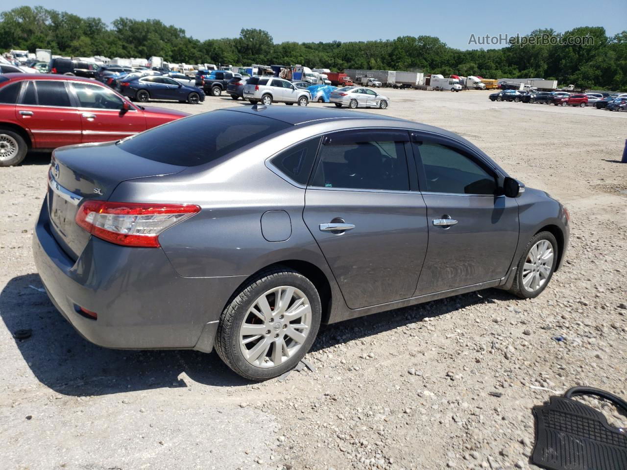 2015 Nissan Sentra S Gray vin: 3N1AB7AP2FY324295