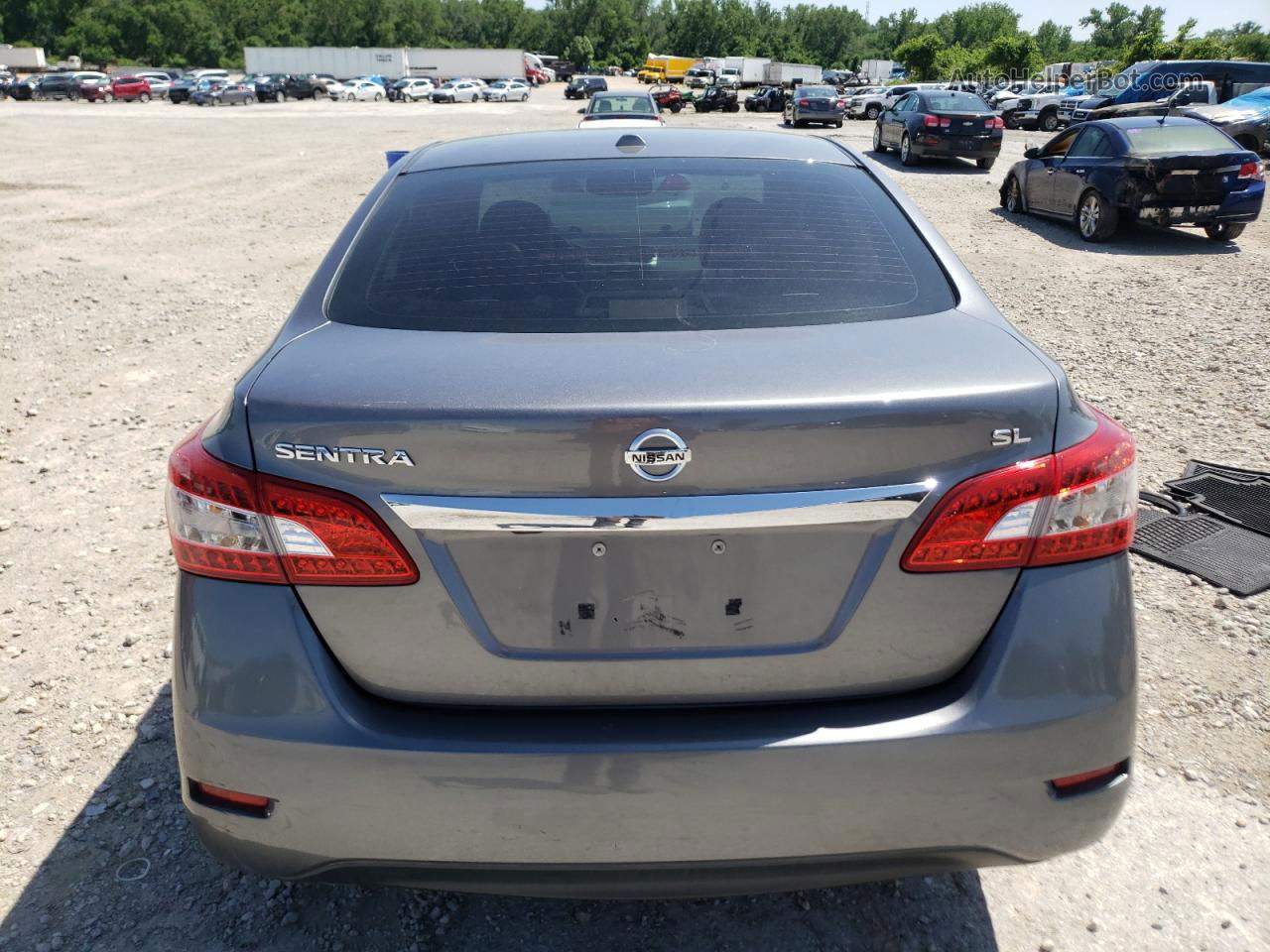 2015 Nissan Sentra S Gray vin: 3N1AB7AP2FY324295