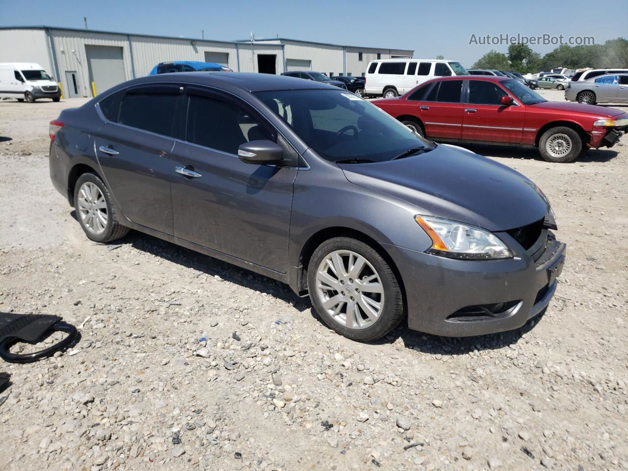 2015 Nissan Sentra S Gray vin: 3N1AB7AP2FY324295