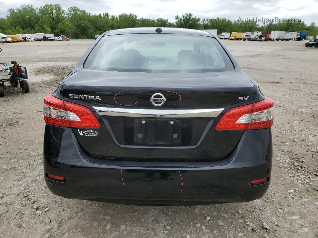 2015 Nissan Sentra S Black vin: 3N1AB7AP2FY333949