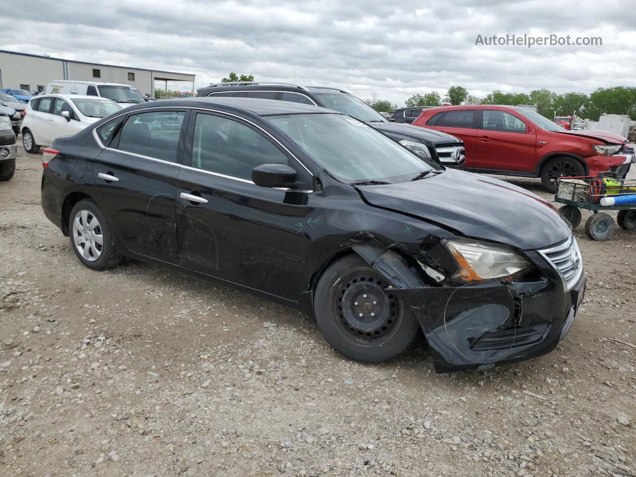 2015 Nissan Sentra S Black vin: 3N1AB7AP2FY333949