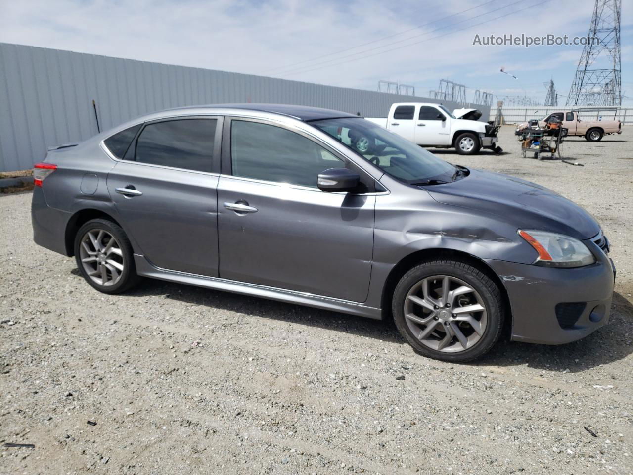 2015 Nissan Sentra S Gray vin: 3N1AB7AP2FY337290