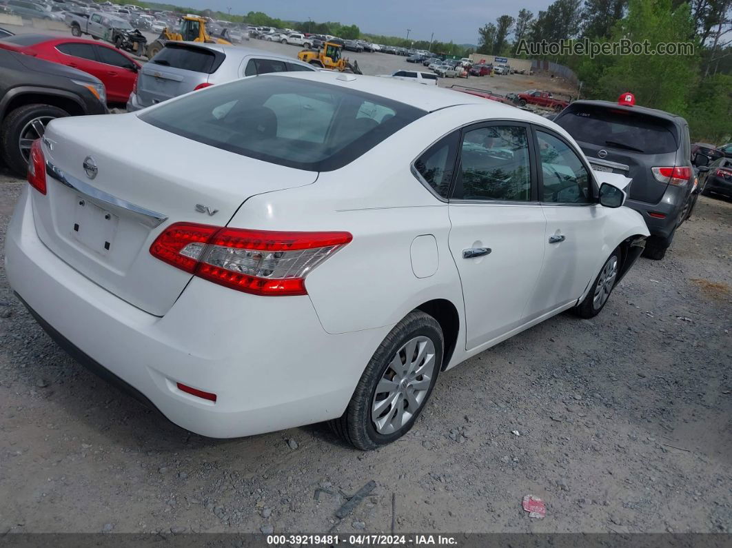 2015 Nissan Sentra Sv Белый vin: 3N1AB7AP2FY366952