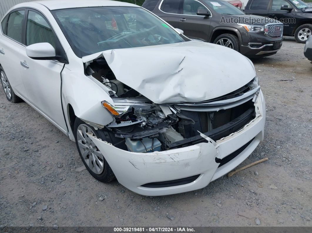 2015 Nissan Sentra Sv White vin: 3N1AB7AP2FY366952