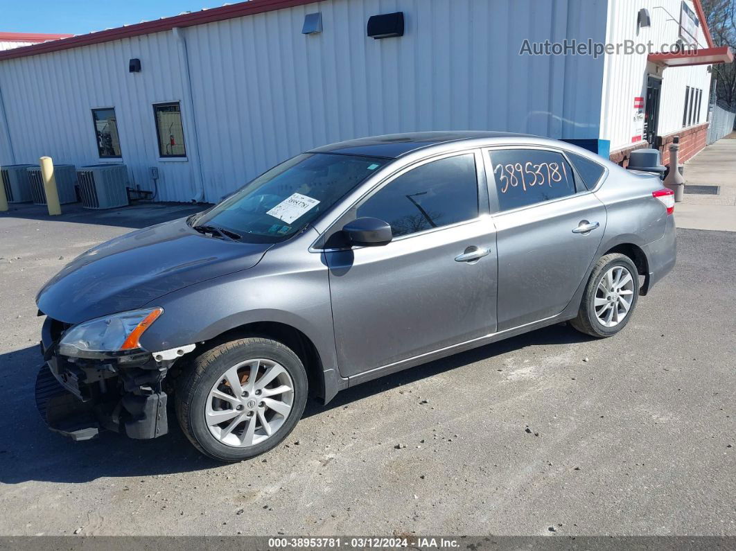 2015 Nissan Sentra Sv Gray vin: 3N1AB7AP2FY377742