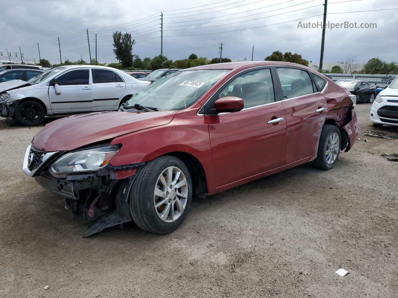 2016 Nissan Sentra S Red vin: 3N1AB7AP2GL639080