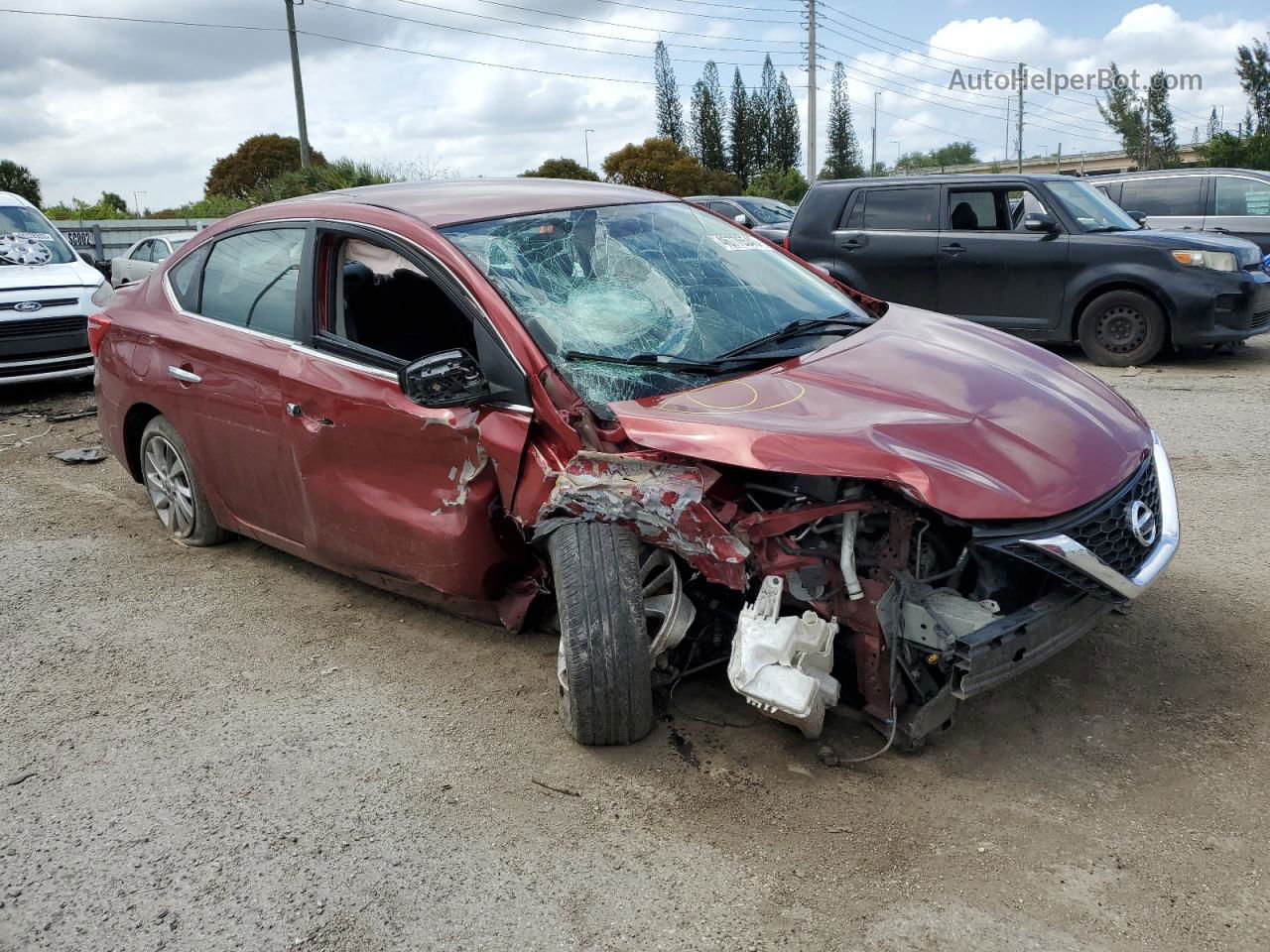 2016 Nissan Sentra S Red vin: 3N1AB7AP2GL639080