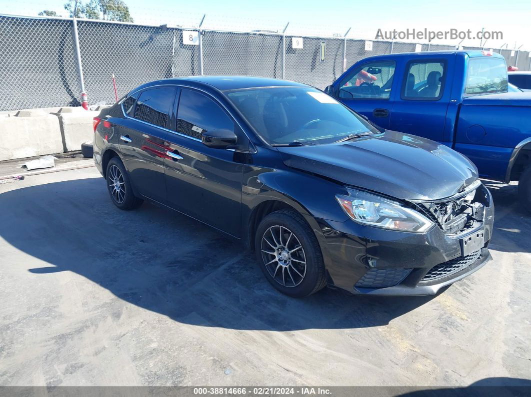 2016 Nissan Sentra Sv Black vin: 3N1AB7AP2GL665095