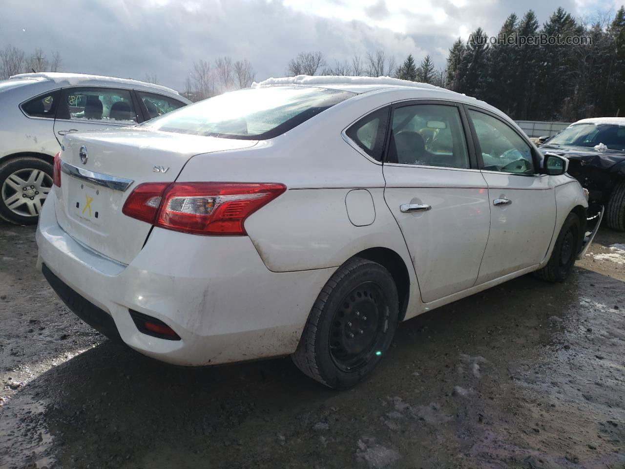 2016 Nissan Sentra S White vin: 3N1AB7AP2GL667588