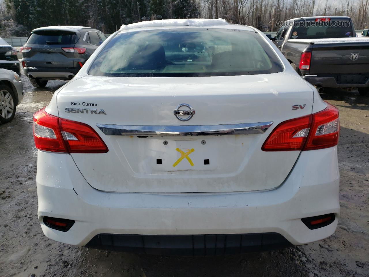 2016 Nissan Sentra S White vin: 3N1AB7AP2GL667588