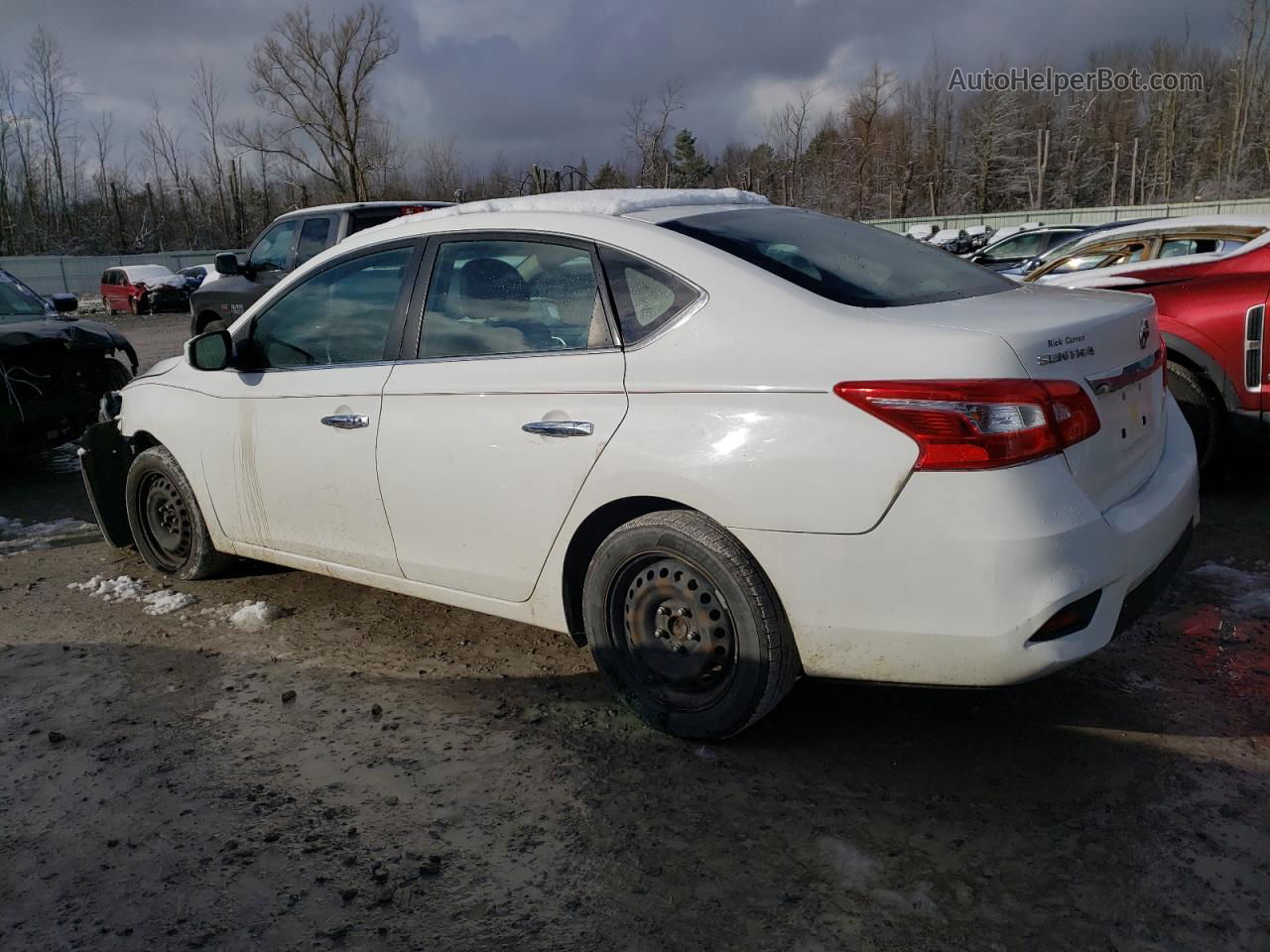 2016 Nissan Sentra S White vin: 3N1AB7AP2GL667588