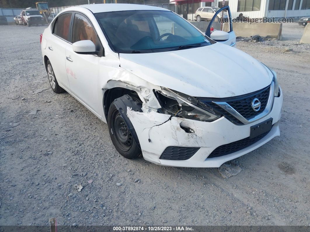 2016 Nissan Sentra S White vin: 3N1AB7AP2GY219256