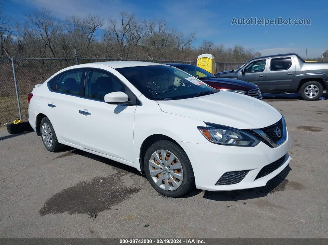 2016 Nissan Sentra Sv White vin: 3N1AB7AP2GY282891