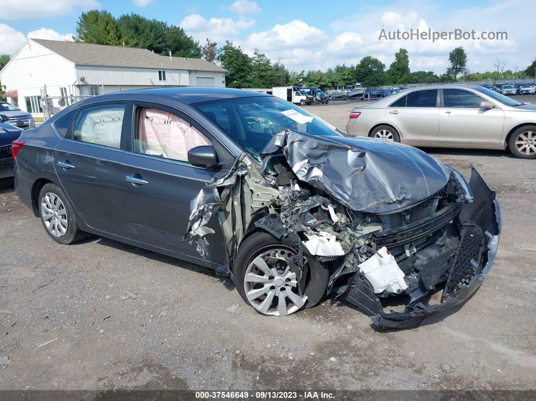 2016 Nissan Sentra S Gray vin: 3N1AB7AP2GY286293