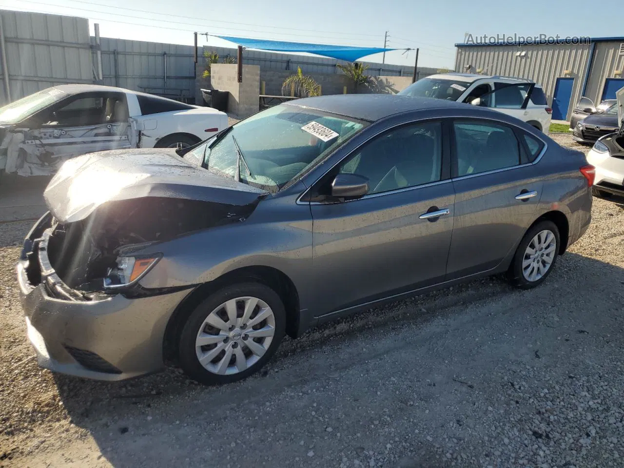 2016 Nissan Sentra S Gray vin: 3N1AB7AP2GY292563