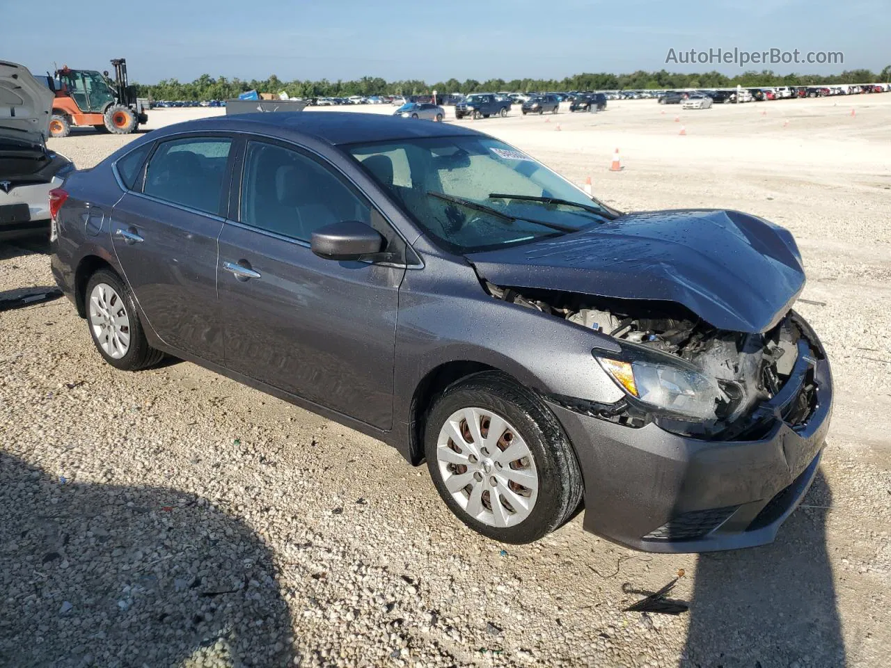 2016 Nissan Sentra S Gray vin: 3N1AB7AP2GY292563