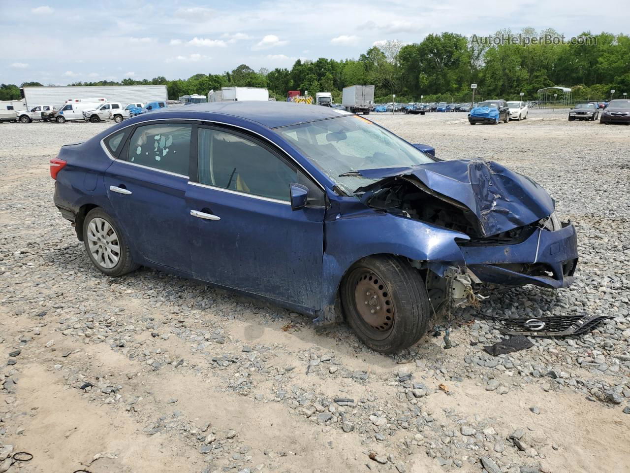 2016 Nissan Sentra S Blue vin: 3N1AB7AP2GY296158