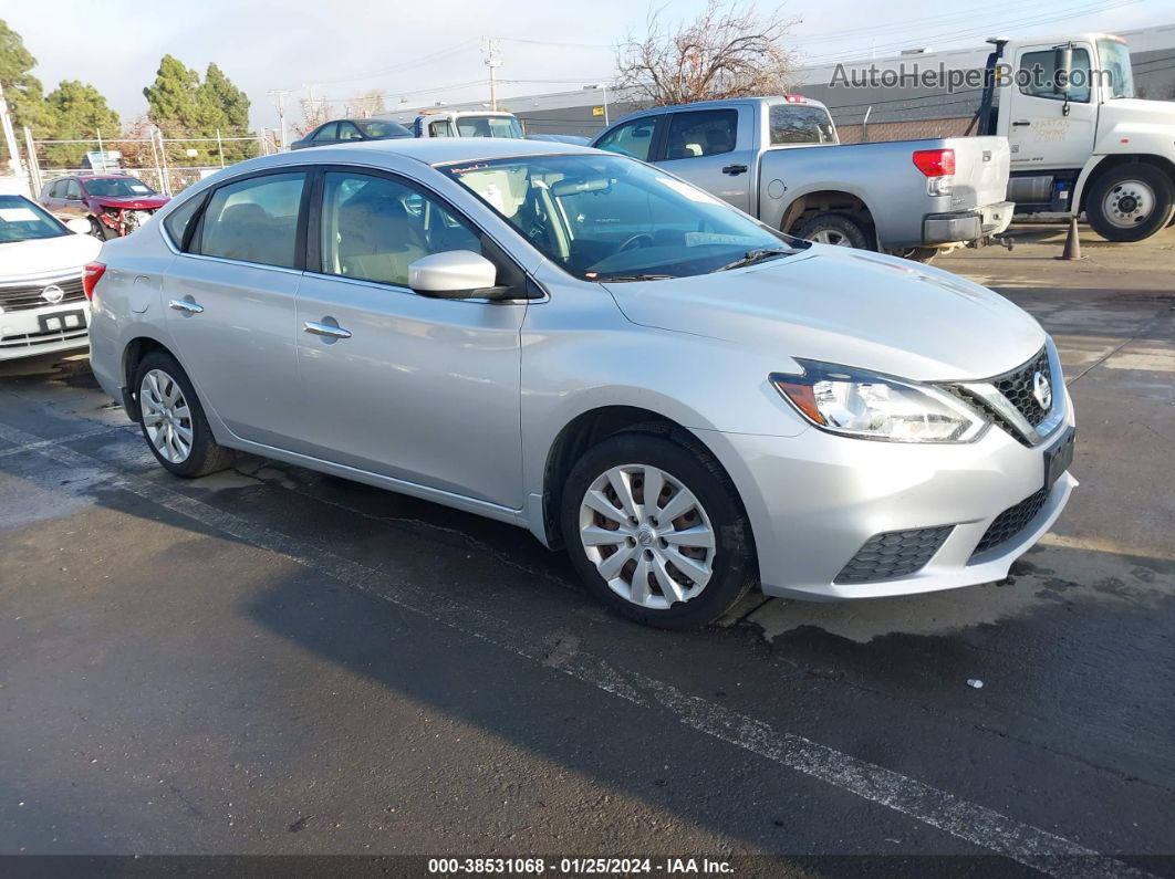 2016 Nissan Sentra S Silver vin: 3N1AB7AP2GY301584