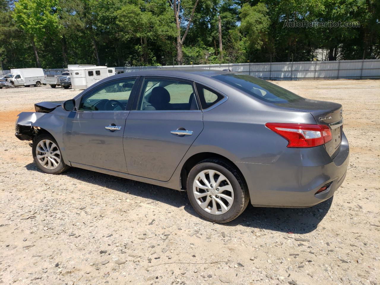 2018 Nissan Sentra S Серый vin: 3N1AB7AP2JL614204