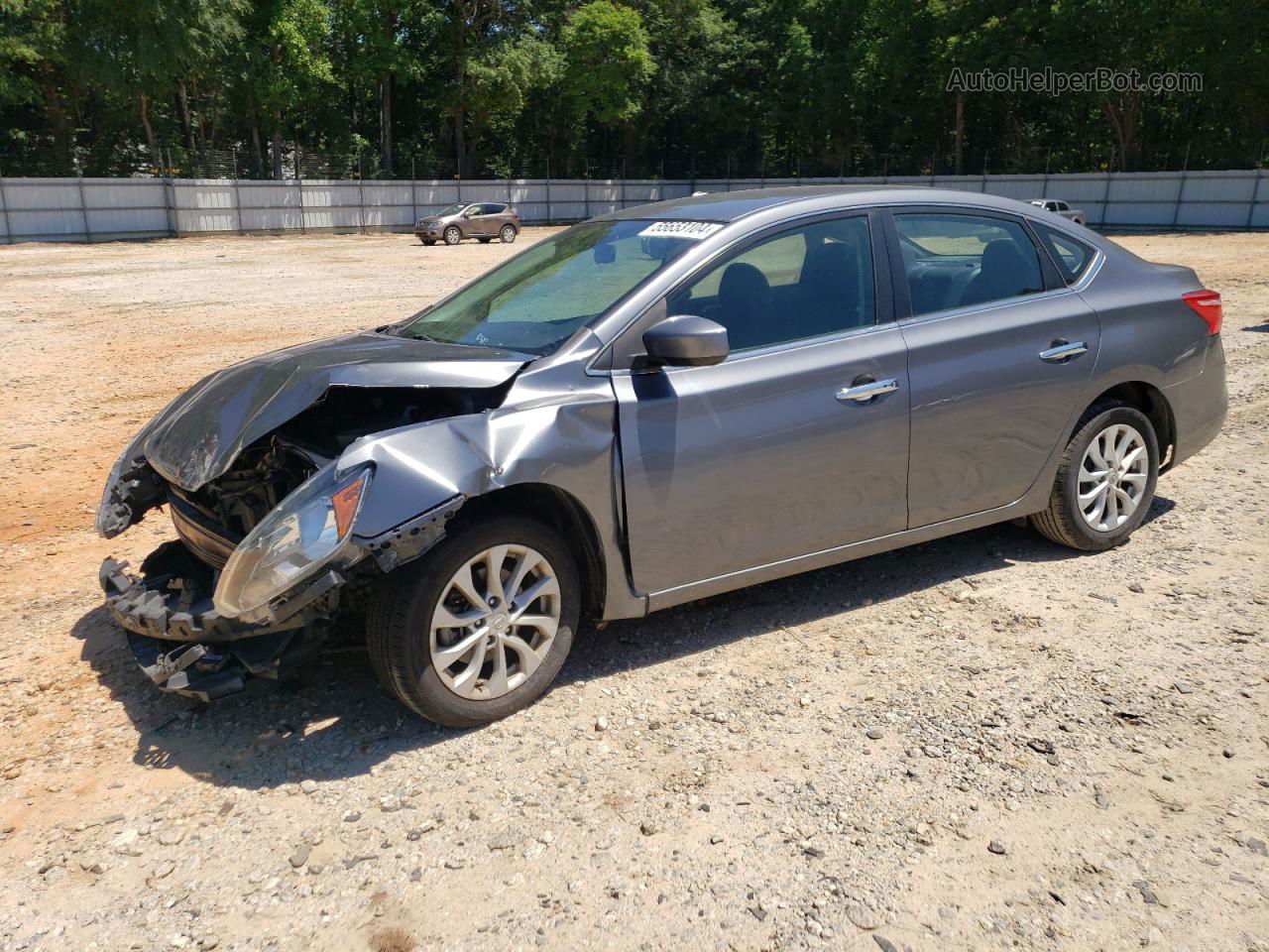 2018 Nissan Sentra S Серый vin: 3N1AB7AP2JL614204