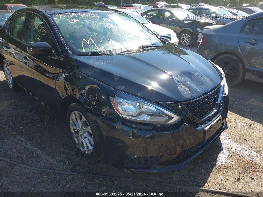 2018 Nissan Sentra Sv Black vin: 3N1AB7AP2JL633819