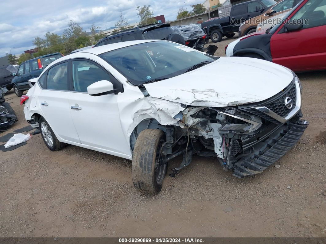 2018 Nissan Sentra Sv White vin: 3N1AB7AP2JL638700