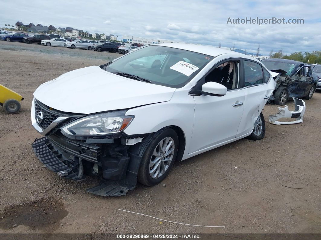 2018 Nissan Sentra Sv White vin: 3N1AB7AP2JL638700