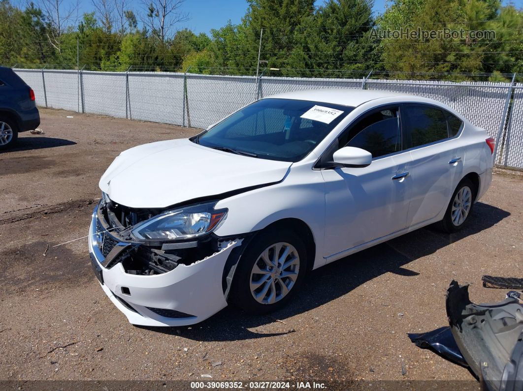 2018 Nissan Sentra Sv White vin: 3N1AB7AP2JL645064