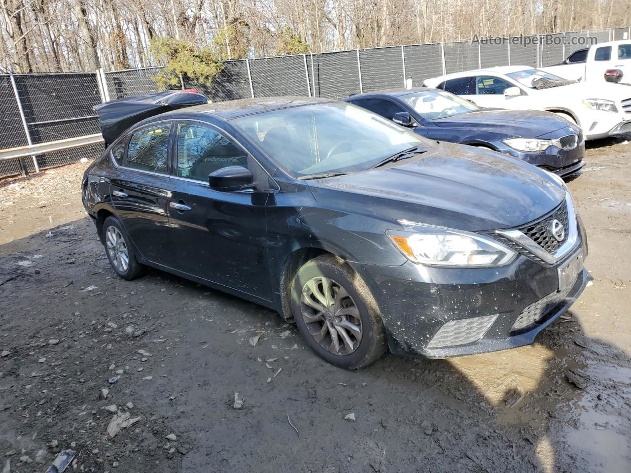 2018 Nissan Sentra S Black vin: 3N1AB7AP2JY218809