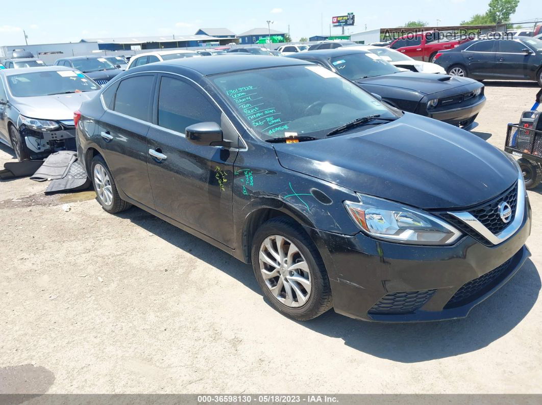 2018 Nissan Sentra Sv Black vin: 3N1AB7AP2JY220818