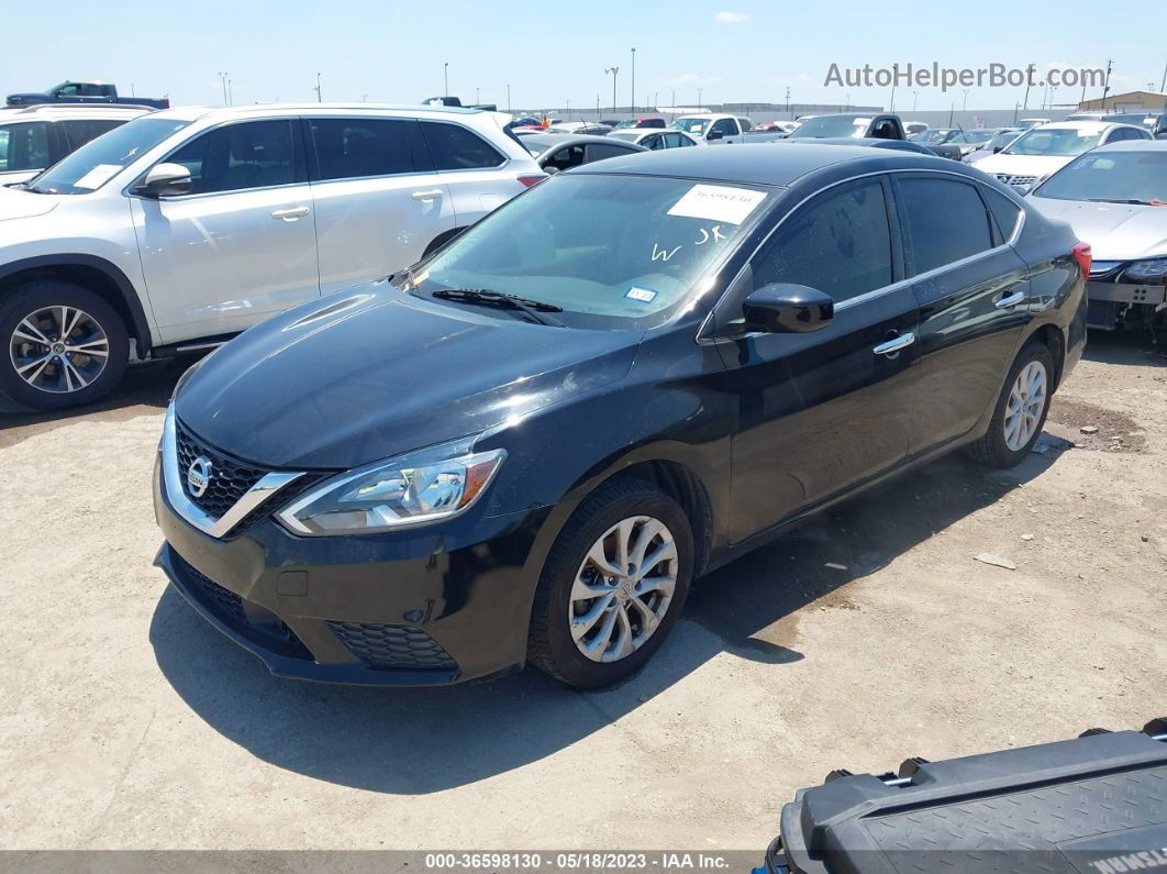 2018 Nissan Sentra Sv Black vin: 3N1AB7AP2JY220818