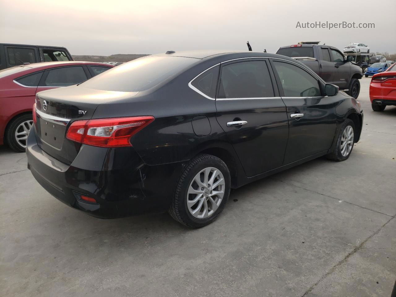 2018 Nissan Sentra S Black vin: 3N1AB7AP2JY220818