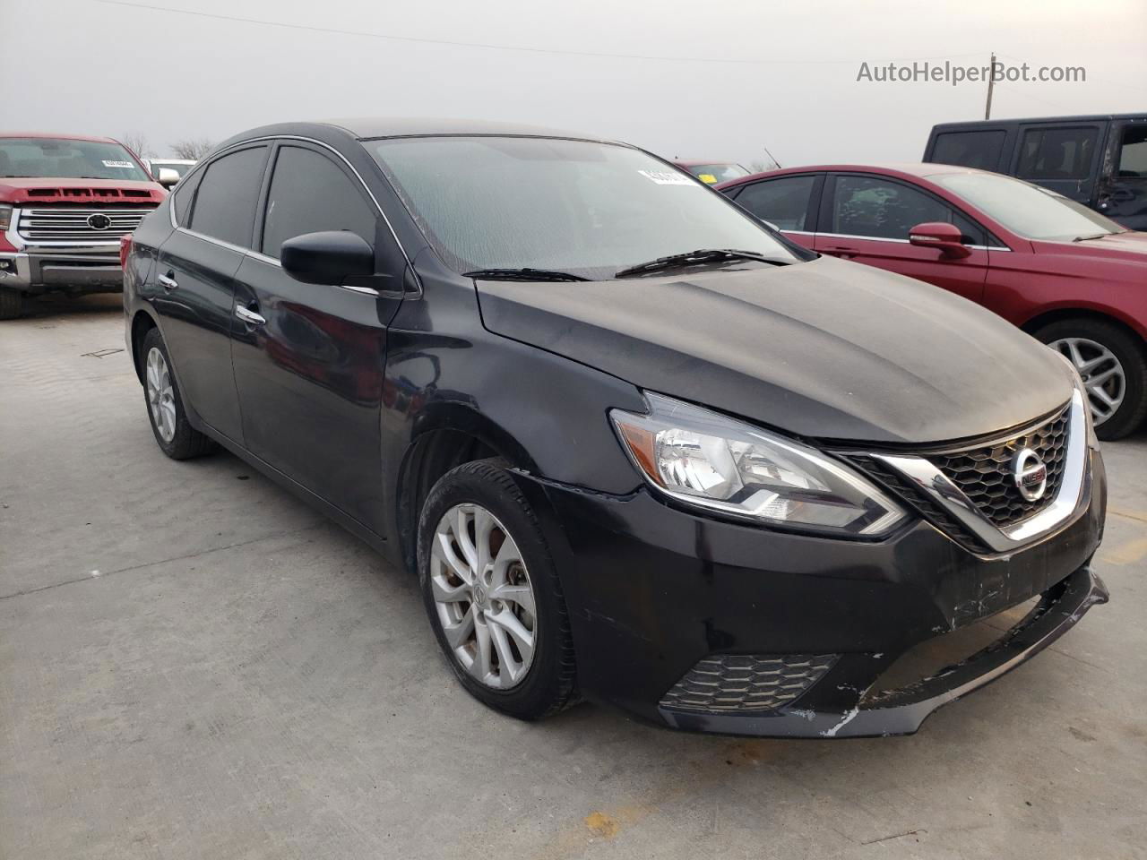 2018 Nissan Sentra S Black vin: 3N1AB7AP2JY220818