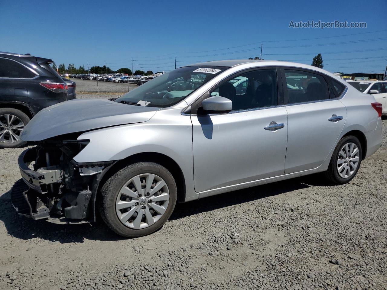 2018 Nissan Sentra S Silver vin: 3N1AB7AP2JY223640