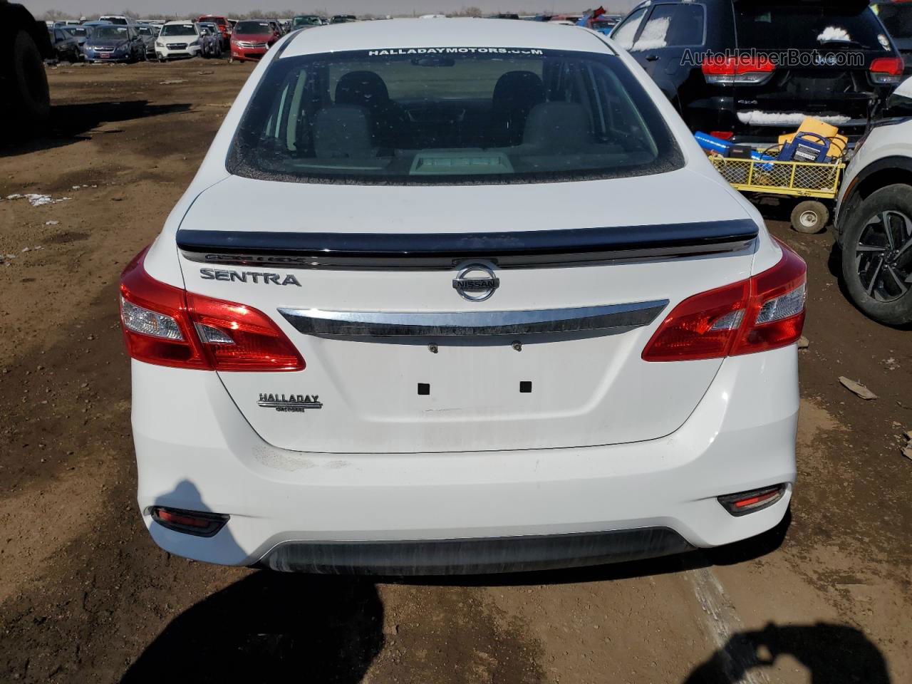 2018 Nissan Sentra S White vin: 3N1AB7AP2JY235951