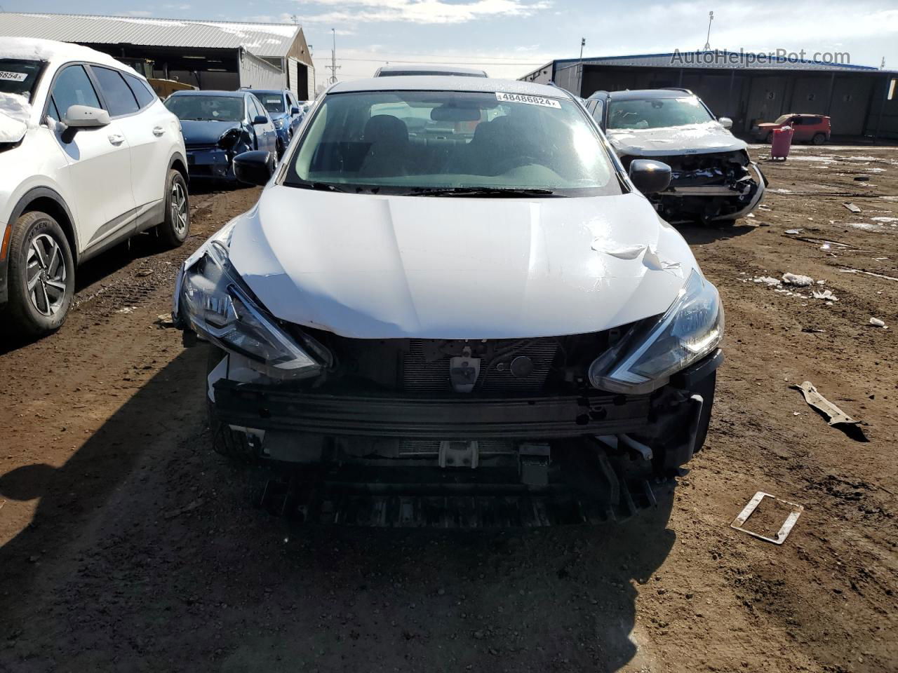 2018 Nissan Sentra S White vin: 3N1AB7AP2JY235951