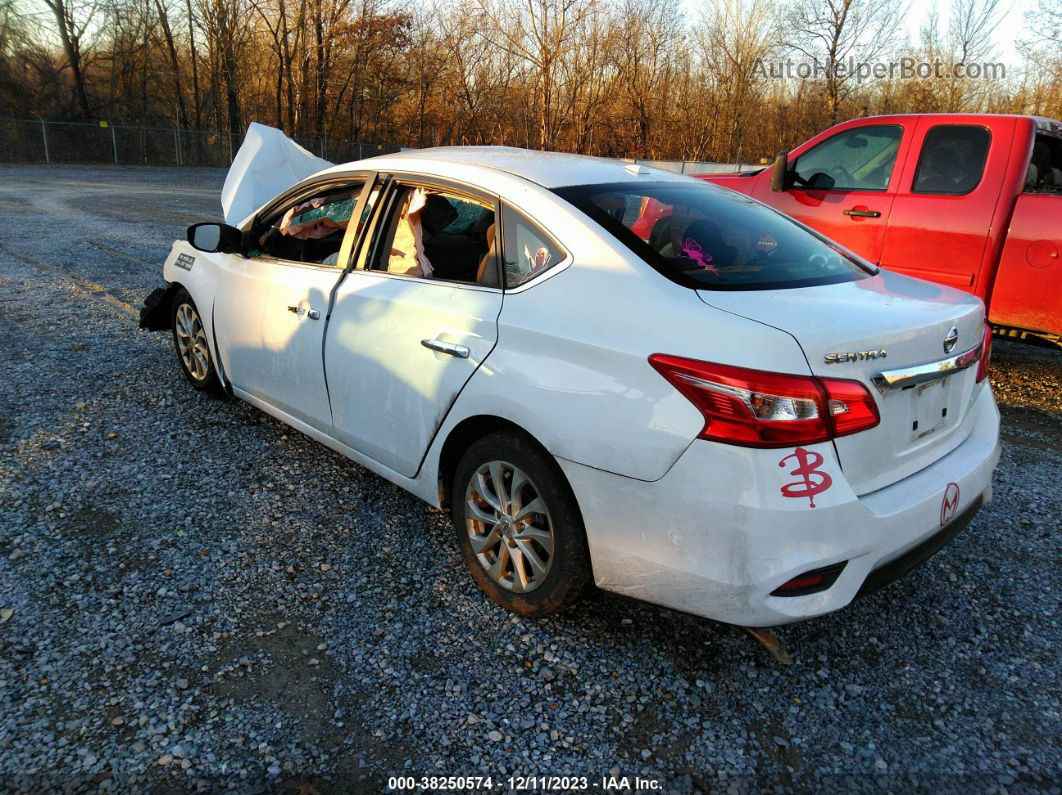 2018 Nissan Sentra Sv White vin: 3N1AB7AP2JY243175